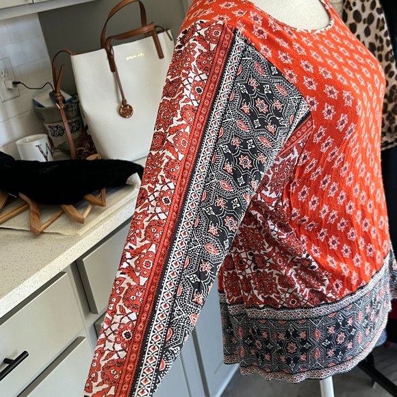 Lucky Brand Knit Top in Great Fall Color Story Size Medium - Picture 3 of 6